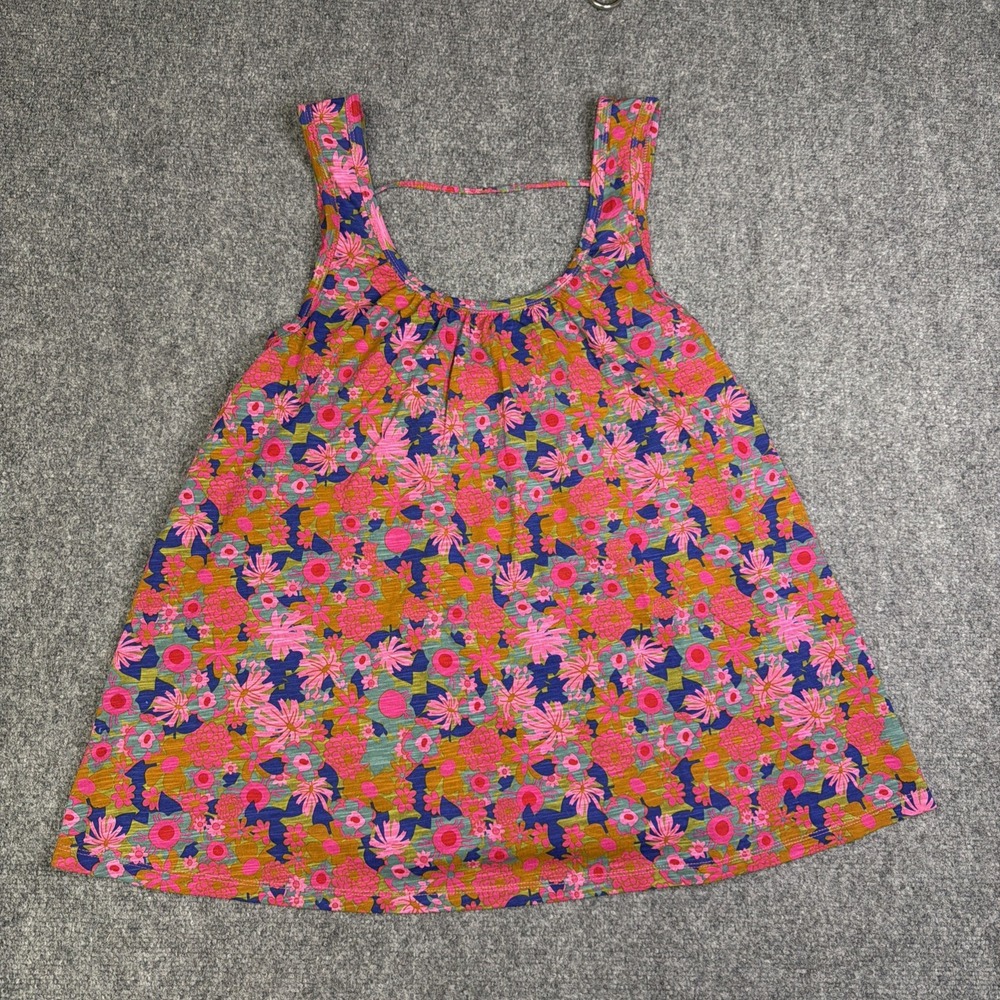 Women's Natural Life Floral Tank Top Sleeveless Shirt Size Medium New With Tags
